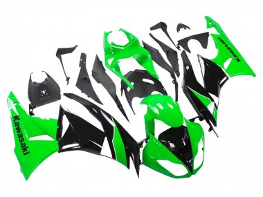 Mejores Carenados Moto Kawasaki ZX6R 2009-2012 - Verde Negro Brillante