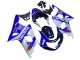 Mejores Carenados Moto Suzuki GSXR1000 2000-2002 - Azul Blanco Plata Castrol Dunlop