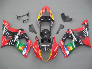 Mejores Carenados Moto Suzuki GSXR 1000 2003-2004 - Rojo Amarillo Azul Verde Negro JOMO