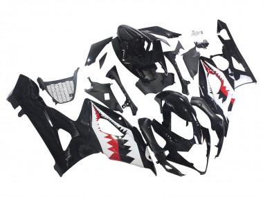 Mejores Carenados Moto Suzuki GSXR 1000 2005-2006 - Negro Brillante Rojo Blanco Tiburón