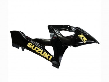 Mejores Carenados Moto Suzuki GSXR 1000 2005-2006 - Negro Brillante Oro Calcomanía