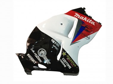Mejores Carenados Moto Suzuki GSXR 1300 Hayabusa 1996-2007 - Blanco Azul Rojo Makita Negro