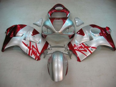 Mejores Carenados Moto Suzuki GSXR 1300 Hayabusa 1996-2007 - Plata Rojo Hayabusa