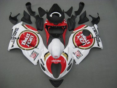 Mejores Carenados Moto Suzuki GSXR 1300 Hayabusa 1996-2007 - Blanco Rojo Motul