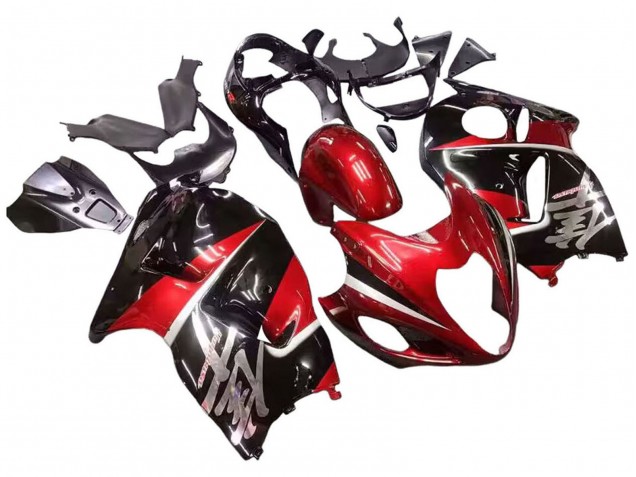 Mejores Carenados Moto Suzuki GSXR 1300 Hayabusa 1996-2007 - Rojo Negro Brillante Hayabusa