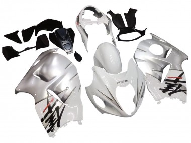 Mejores Carenados Moto Suzuki GSXR 1300 Hayabusa 1996-2007 - Blanco Plata Hayabusa