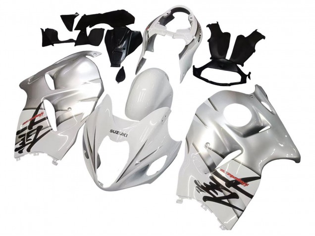 Mejores Carenados Moto Suzuki GSXR 1300 Hayabusa 1996-2007 - Blanco Plata Hayabusa