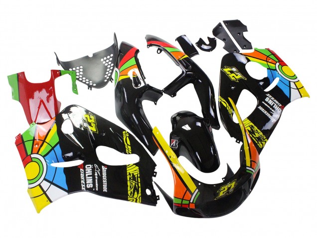 Mejores Carenados Moto Suzuki GSXR 600 / GSXR 750 1996-2000 - Negro Multicolor 27