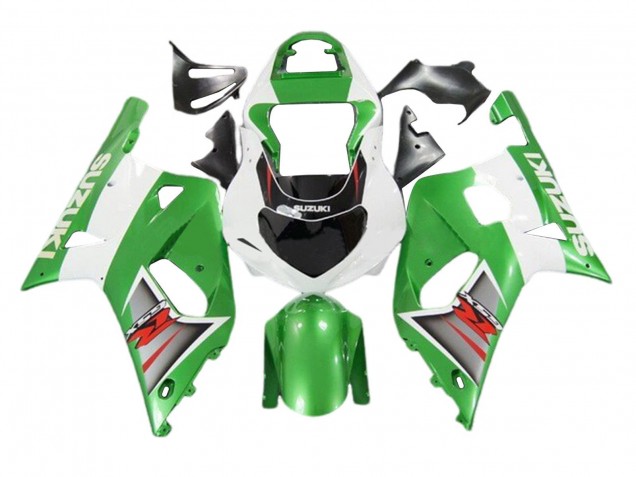 Mejores Carenados Moto Suzuki GSXR 600 / GSXR 750 2001-2003 - Blanco Verde Plata Rojo Negro
