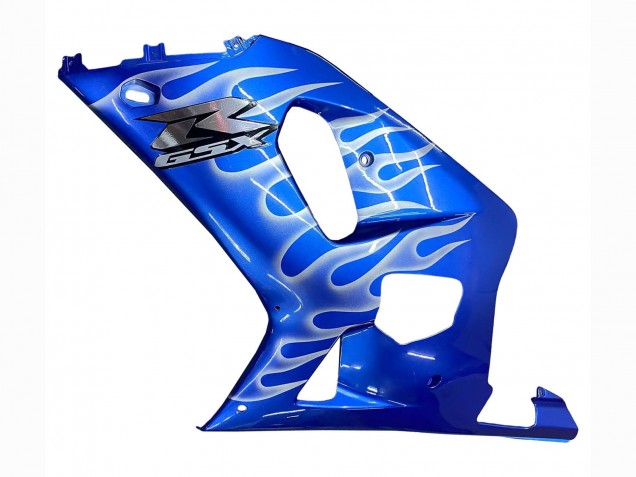 Mejores Carenados Moto Suzuki GSXR 600 / GSXR 750 2001-2003 - Azul Blanco Llama