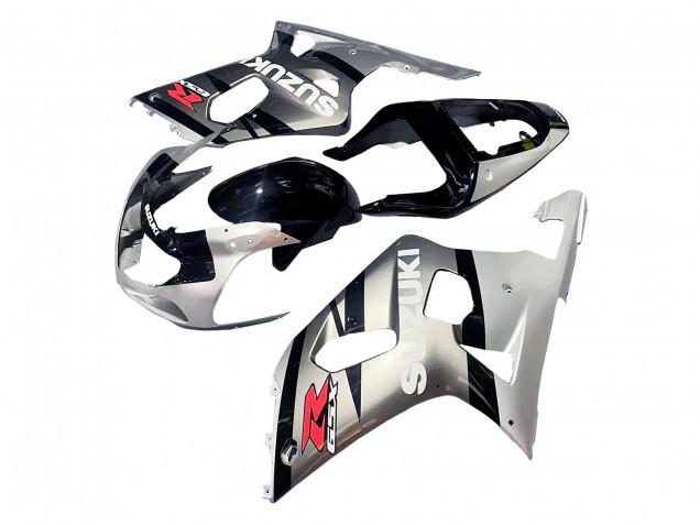 Mejores Carenado Moto Suzuki GSXR 600 / GSXR 750 2001-2003 - Plata Negro Brillante Rojo