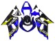 Mejores Carenados Moto Suzuki GSXR 600 / GSXR 750 2001-2003 - Azul Amarillo Negro Brillante
