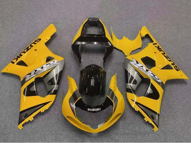 Mejores Carenado Moto Suzuki GSXR 600 / GSXR 750 2001-2003 - Amarillo Gris Negro Brillante