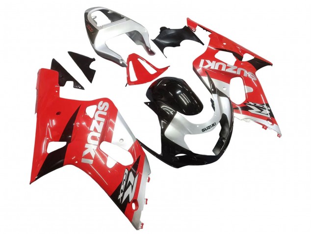 Mejores Carenado Moto Suzuki GSXR 600 / GSXR 750 2001-2003 - Rojo Blanco Negro Brillante