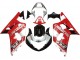 Mejores Carenado Moto Suzuki GSXR 600 / GSXR 750 2001-2003 - Rojo Blanco Negro Brillante