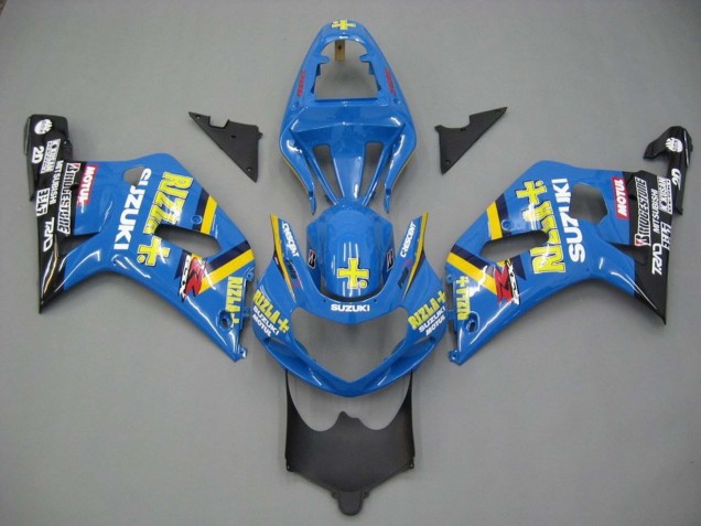 Mejores Carenados Moto Suzuki GSXR 600 / GSXR 750 2001-2003 - Azul Amarillo Negro Motul Rizla