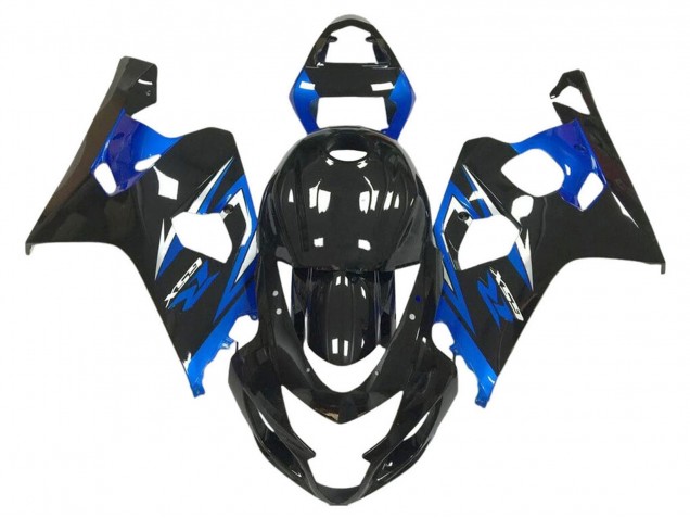 Mejores Carenados Moto Suzuki GSXR 600 / GSXR 750 2004-2005 - Negro Brillante Azul