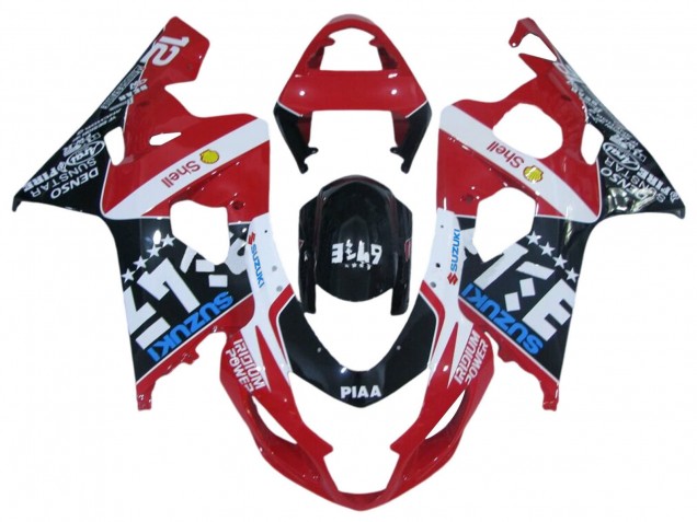 Mejores Carenados Moto Suzuki GSXR 600 / GSXR 750 2004-2005 - Rojo Blanco Negro Azul
