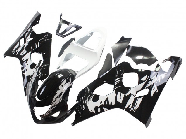 Mejores Carenado Moto Suzuki GSXR 600 / GSXR 750 2004-2005 - Blanco Negro