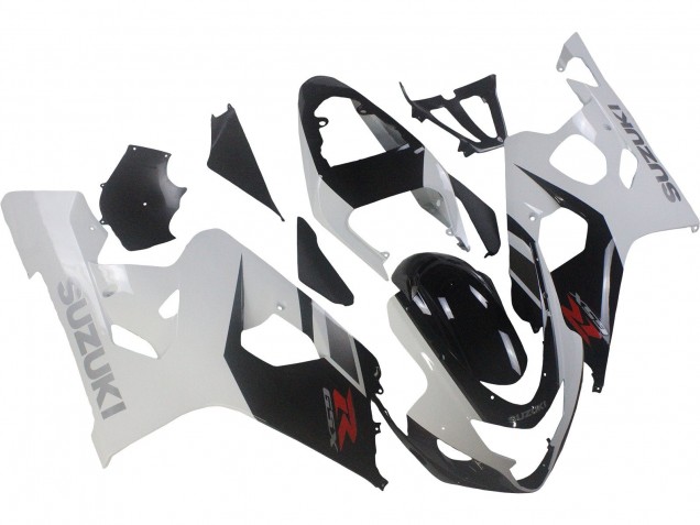Mejores Carenados Moto Suzuki GSXR 600 / GSXR 750 2004-2005 - Blanco Negro Rojo