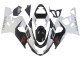 Mejores Carenados Moto Suzuki GSXR 600 / GSXR 750 2004-2005 - Blanco Negro Rojo