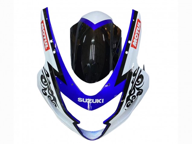 Mejores Carenado Moto Suzuki GSXR 600 / GSXR 750 2004-2005 - Blanco Azul Negro Corona Motul