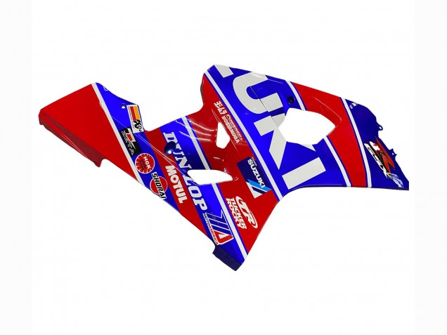 Mejores Carenados Moto Suzuki GSXR 600 / GSXR 750 2004-2005 - Azul Rojo Negro Motul Dunlop
