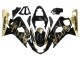 Mejores Carenados Moto Suzuki GSXR 600 / GSXR 750 2004-2005 - Negro Brillante Oro Corona