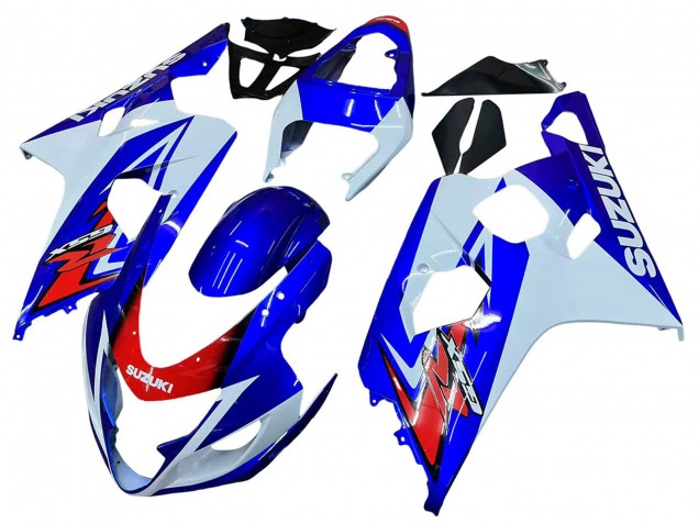 Mejores Carenado Moto Suzuki GSXR 600 / GSXR 750 2004-2005 - Blanco Azul Rojo