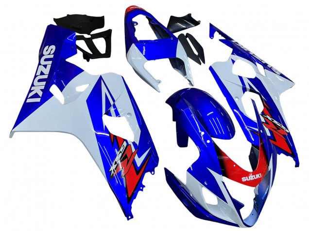 Mejores Carenado Moto Suzuki GSXR 600 / GSXR 750 2004-2005 - Blanco Azul Rojo