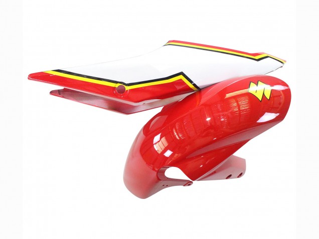 Mejores Carenados Moto Suzuki GSXR 600 / GSXR 750 2004-2005 - Blanco Rojo Amarillo Michelin Texaon Heron 7