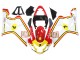 Mejores Carenados Moto Suzuki GSXR 600 / GSXR 750 2004-2005 - Blanco Rojo Amarillo Michelin Texaon Heron 7