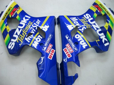 Mejores Carenados Moto Suzuki GSXR 600 / GSXR 750 2004-2005 - Azul Blanco Amarillo Verde Telefonica Motul MoviStar