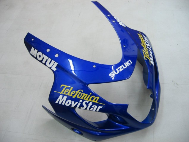 Mejores Carenados Moto Suzuki GSXR 600 / GSXR 750 2004-2005 - Azul Blanco Amarillo Verde Telefonica Motul MoviStar