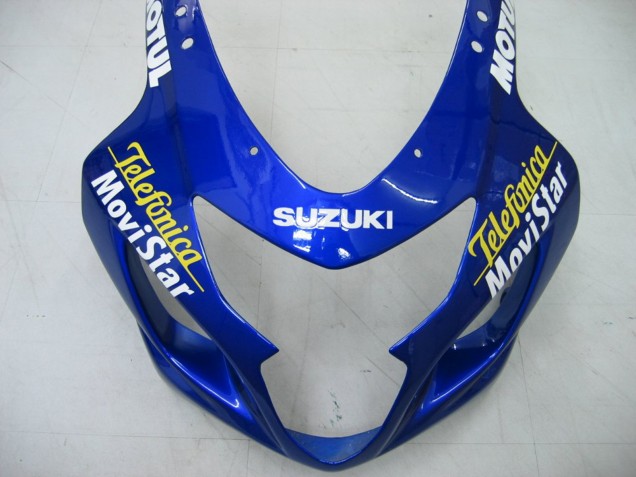 Mejores Carenados Moto Suzuki GSXR 600 / GSXR 750 2004-2005 - Azul Blanco Amarillo Verde Telefonica Motul MoviStar