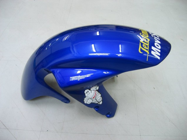 Mejores Carenados Moto Suzuki GSXR 600 / GSXR 750 2004-2005 - Azul Blanco Amarillo Verde Telefonica Motul MoviStar