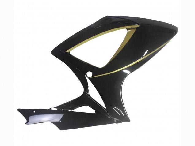 Mejores Carenados Moto Suzuki GSXR 600 / GSXR 750 2006-2007 - Negro Brillante Oro Raya