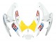 Mejores Carenados Moto Suzuki GSXR 600 / GSXR 750 2006-2007 - Blanco Rojo Amarillo Motul