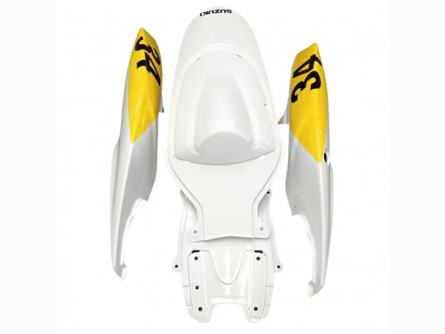 Mejores Carenados Moto Suzuki GSXR 600 / GSXR 750 2006-2007 - Blanco Rojo Amarillo Motul