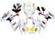 Mejores Carenados Moto Suzuki GSXR 600 / GSXR 750 2006-2007 - Blanco Rojo Amarillo Motul