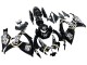 Mejores Carenados Moto Suzuki GSXR 600 / GSXR 750 2006-2007 - Negro Brillante Blanco Motul Lucky Strike