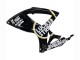 Mejores Carenados Moto Suzuki GSXR 600 / GSXR 750 2006-2007 - Negro Brillante Blanco Motul Lucky Strike