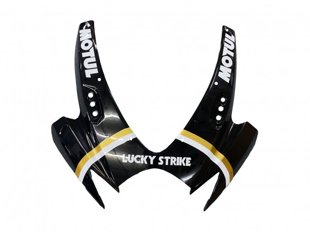 Mejores Carenados Moto Suzuki GSXR 600 / GSXR 750 2006-2007 - Negro Brillante Blanco Motul Lucky Strike