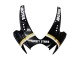 Mejores Carenados Moto Suzuki GSXR 600 / GSXR 750 2006-2007 - Negro Brillante Blanco Motul Lucky Strike