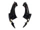 Mejores Carenados Moto Suzuki GSXR 600 / GSXR 750 2006-2007 - Negro Brillante Blanco Motul Lucky Strike