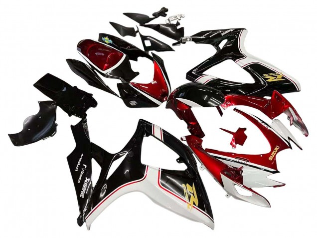 Mejores Carenados Moto Suzuki GSXR 600 / GSXR 750 2006-2007 - Rojo Blanco Negro Amarillo