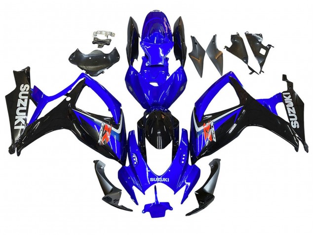 Mejores Carenados Moto Suzuki GSXR 600 / GSXR 750 2006-2007 - Azul Negro Rojo