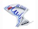 Mejores Carenados Moto Suzuki GSXR 600 / GSXR 750 2006-2007 - Blanco Azul Llama