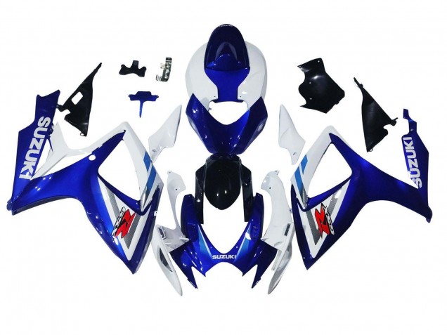Mejores Carenados Moto Suzuki GSXR 600 / GSXR 750 2006-2007 - Blanco Azul Negro Brillante Rojo