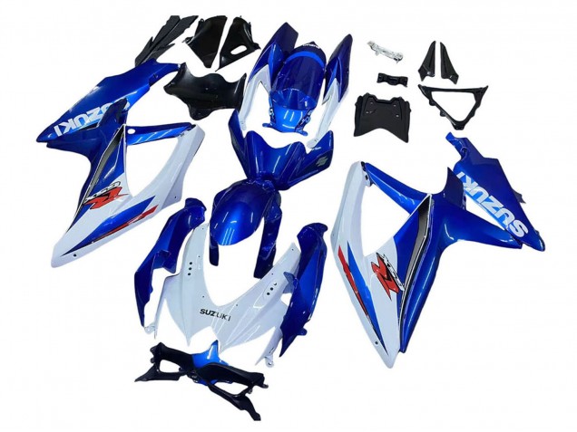 Mejores Kits Carenado Moto Suzuki GSXR 600 / GSXR 750 2008-2010 - Azul Blanco Rojo